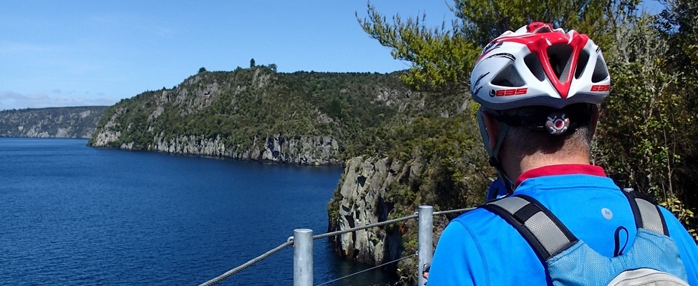 Clifftop vistas punctuate superb crosscountry riding on the Great Lake Trail
